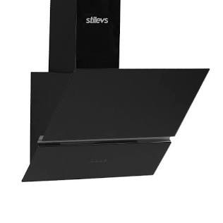 Stilevs 60 cm Ankastre Davlumbaz Siyah Cam Eğimli SEG70301