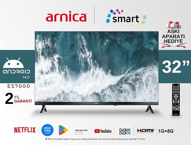 Arnica ES7003 55" 139 Ekran 4K Ultra HD QLED WebOS Smart TV - Kıbrıs