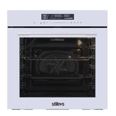 Stilevs 74 Litre 3 Camlı Turbo Ankastre Fırın Beyaz SBE70120